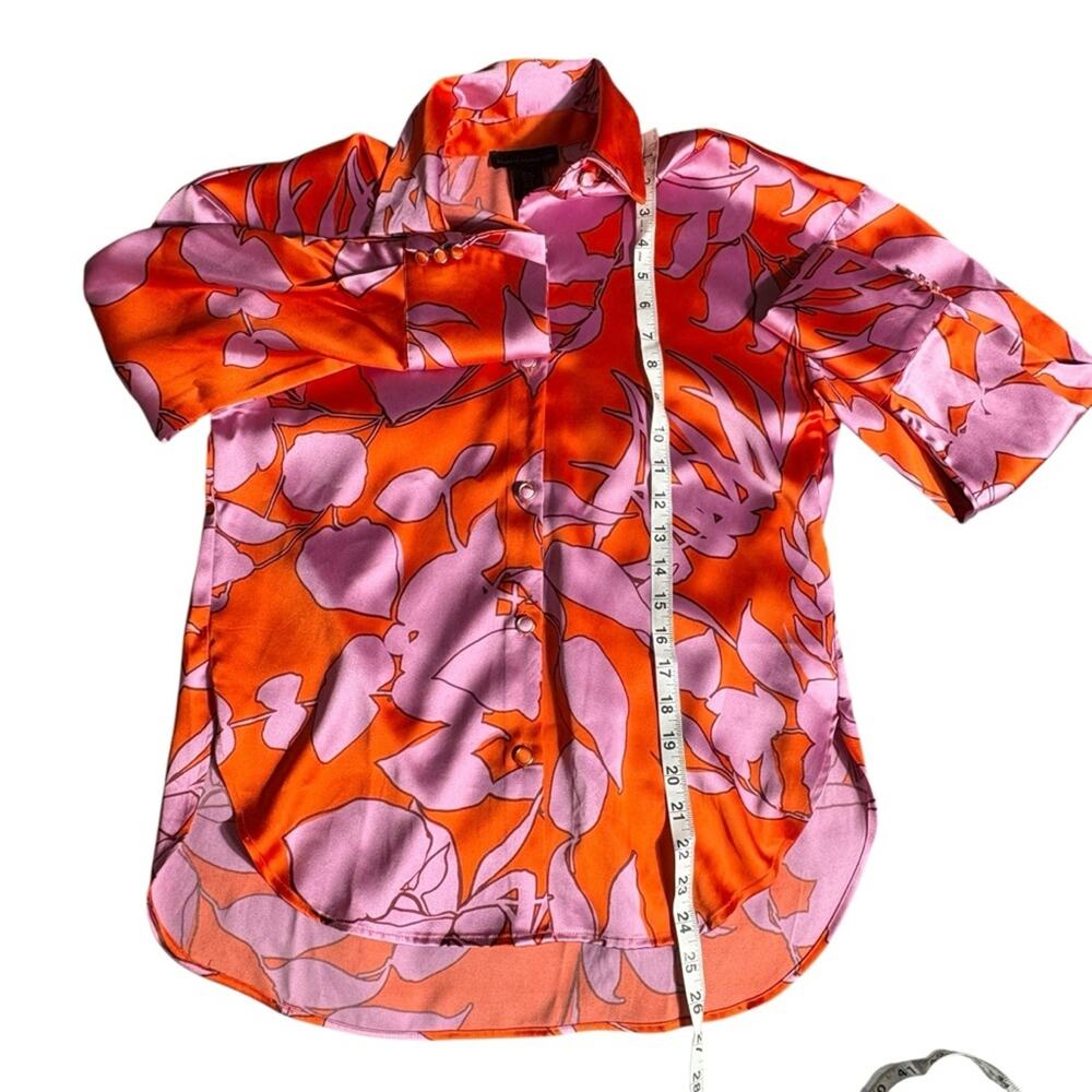 House of Harlow 1960 Floral Long Sleeve Button Down Size XS - Picture 5 of 7